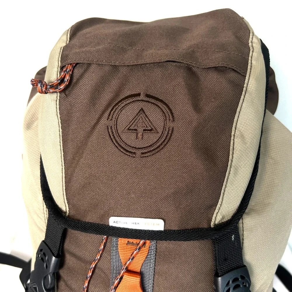 Old Navy Active Trek System Backpack OS Brown Hiking Camping Vintage 2004